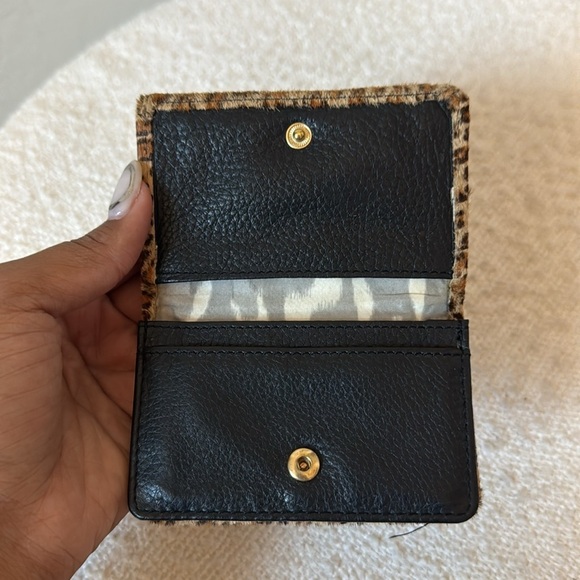 Aimee Kestenberg Calf Hair Cheetah Print Card Holder - Picture 2 of 7